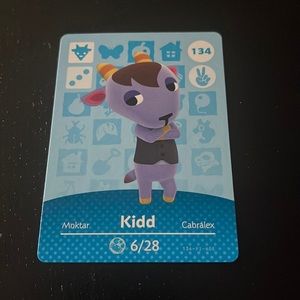 Animal Crossing Amiibo card #134 Kidd